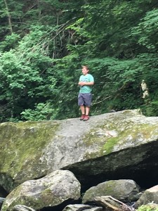 I found a huge rock to climb on
